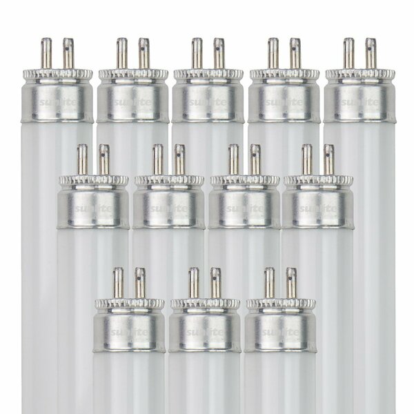 Sunlite F54T5/835/HO 4 Foot T5 Linear Fluorescent Lamp, 54W, 5000 Lumens, 3500K, Miniature G5 Bi-Pin, 12PK 30257-SU